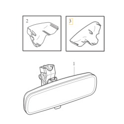 VOLVO C30 C70 S40 V50 prawa obudowa lusterka wewnetrznego OE 31217795