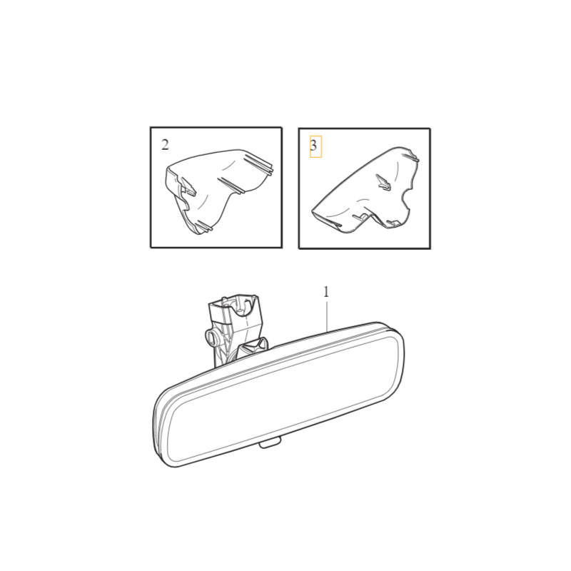 VOLVO C30 C70 S40 V50 prawa obudowa lusterka wewnetrznego OE 31217795