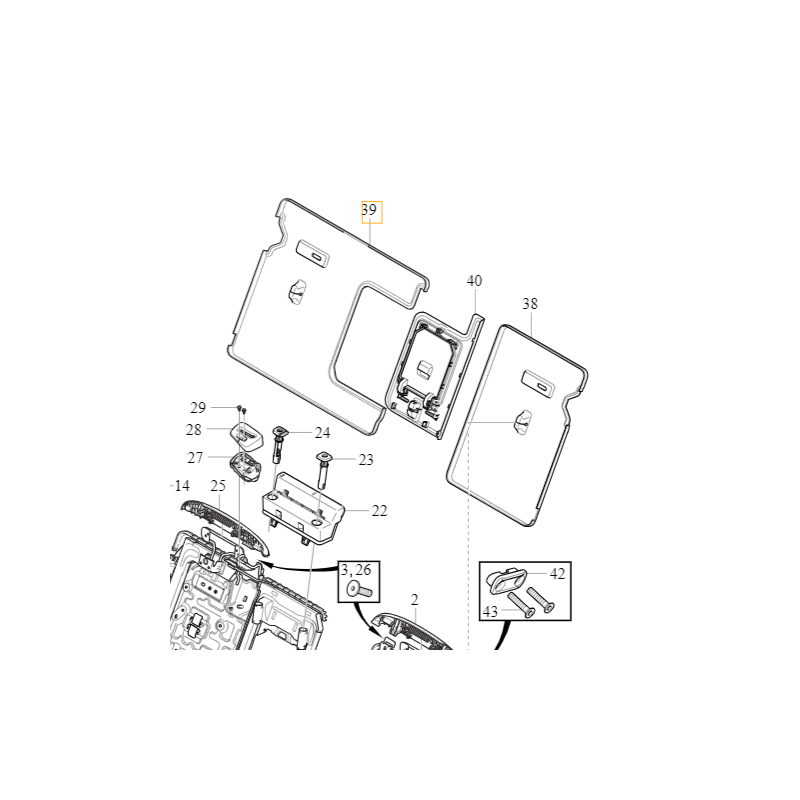 VOLVO V90 V90CC prawa wykladzina kanapy bagaznik czarny OE 39841475