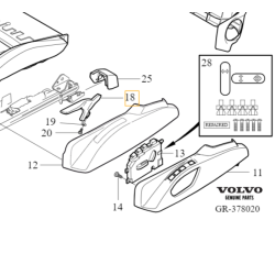 VOLVO C30 V40 V50 S60 V60 S80 V70 XC60 XC70 prawy uchwyt wysokosc fotela OE