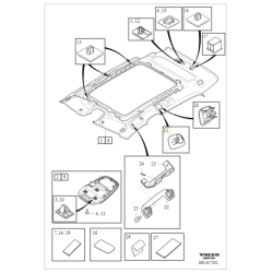 VOLVO EX40 XC40 XC90 II prawy haczyk wieszak na plaszcz blonde OE 32226343