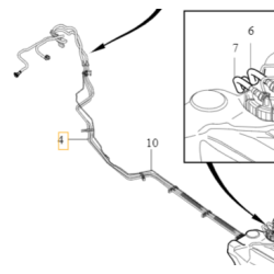 VOLVO C30 C70 V40 S40 V50 przewod paliwowy powrotny 1.6D, 2.0D OE