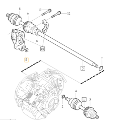 VOLVO XC90 XC60 S80 V70 S60 V60 tuleja prawej podpory polosi OE