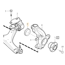 VOLVO XC40 pierscien piasty kola przod OE