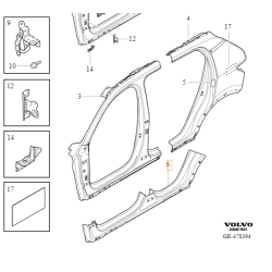 VOLVO EX40 XC40 prawy prog poszycie progu nadwozia OE 32310039