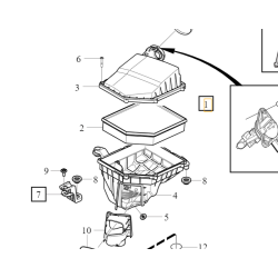 VOLVO S60 V60 S90 V90 XC60 XC90 II obudowa filtr powietrza OE 31474862