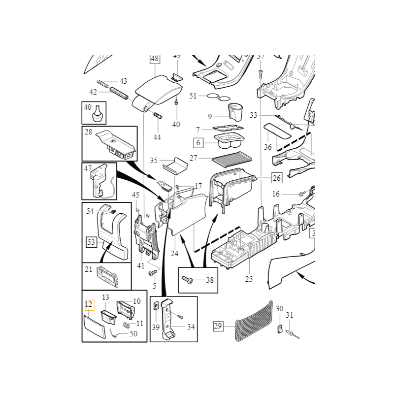 VOLVO XC60 I oslona tylnej popielniczki