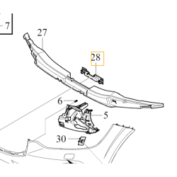 VOLVO XC60 II wspornik mocowanie absorbera zderzak przod OE