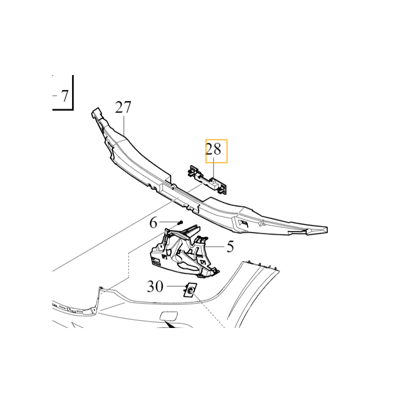 VOLVO XC60 II wspornik mocowanie absorbera zderzak przod OE