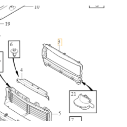 VOLVO XC40 ramka kierownica powietrza OE