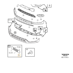 VOLVO XC40 wspornik mocowanie tablicy rejestracyjnej EU OE 31663034