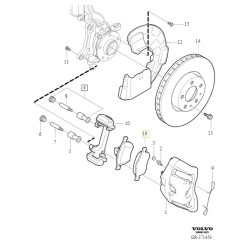 VOLVO S60 V70 XC90 klocki hamulcowe przod OE 30793265 31687107 32373163