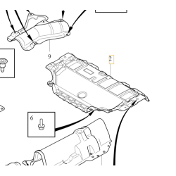 VOLVO XC60 II oslona termiczna wydechu tlumika tyl zbiornik OE