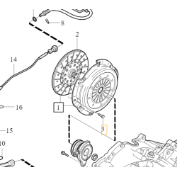 VOLVO oryginalna sruba docisku sprzegla M8x14 manual OE 986321