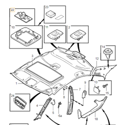 VOLVO S60 tylna spinka podsufitki OE