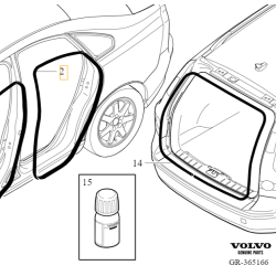 VOLVO V50 uszczelka karoseryjna drzwi tyl lewy prawy OE 8663910