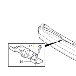 VOLVO S60 V70 XC70 S80 sruba rygla zamka klapy tylOE 986366