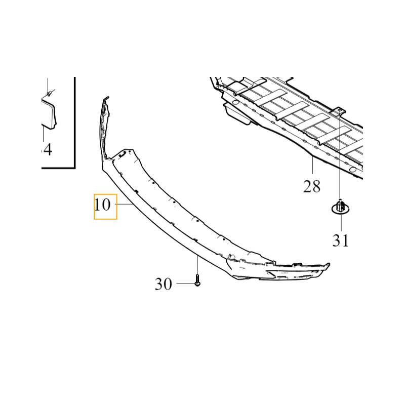 VOLVO V90CC dolna listwa spoiler dokladka zderzaka przod OE