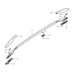 VOLVO V70 tylna prawa zaslepka relingu dachowego