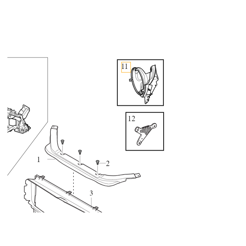 VOLVO XC60 II wlot ramka chlodnicy kierownica prowadnica powietrza OE