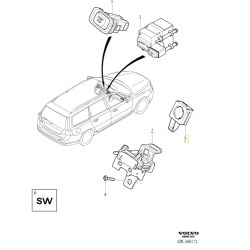 VOLVO S60 V60 S80 V70 XC60 XC70 antena modul stacyjki immobiliz OE 31252151