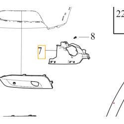 VOLVO V90CC prawe mocowanie wspornik halogenu OE