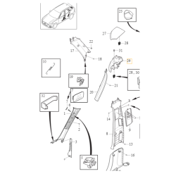VOLVO XC60 II prowadnica pasa bezp tylna prawa 32314014