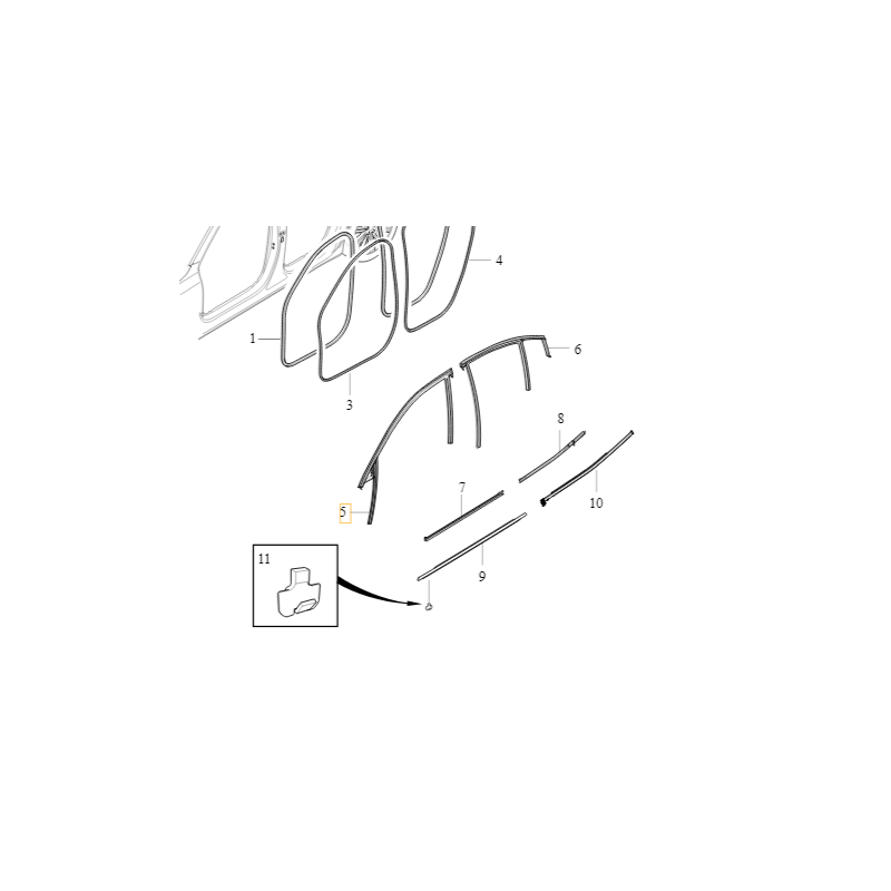 VOLVO S60 III przednia prawa listwa drzwi black OE